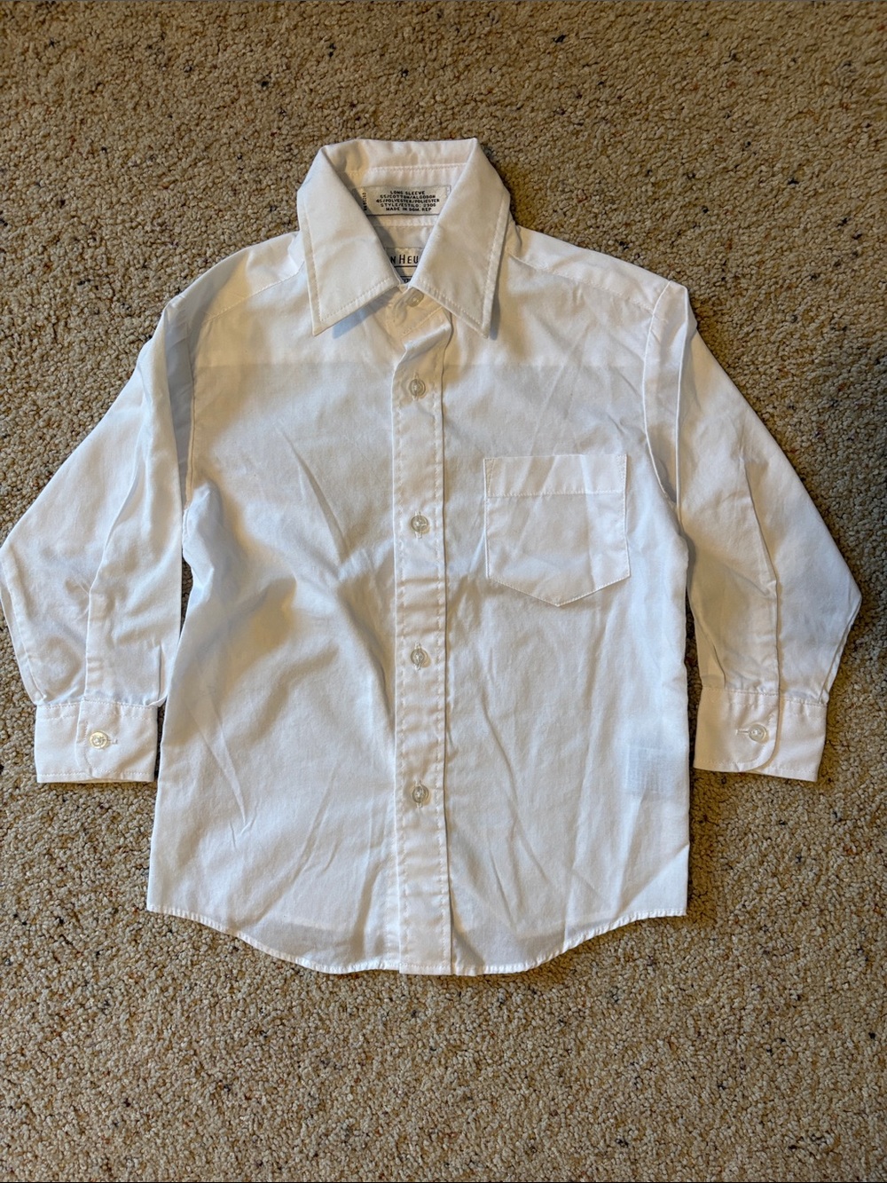 Van Heusen White Kids Button-Down Shirt